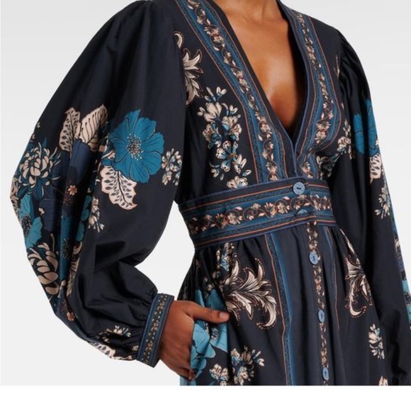 FARM Rio
Women's Blue Blossom Tapestry Cotton Midi Dress - Picture 4 of 9